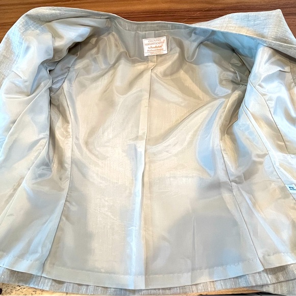 Country Sophisticates EUC by Pendleton Silk Blend Skirt Suit Wheat Color Size 8 - Picture 10 of 14